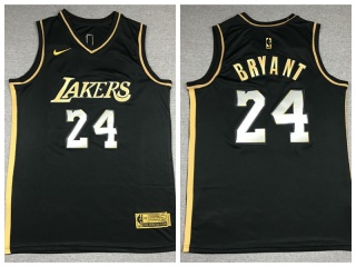 Los Angeles Lakers #24 Kobe Bryant 2021 Basketball Jersey Black Golden