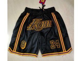 Los Angeles Lakers Kobe 8/24 Just Don Shorts Black 