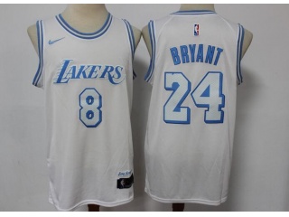 Los Angeles Lakers #8/24 Kobe Bryant 2021 City Jersey White