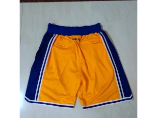 Los Angeles Lakers Kobe 8/24 Just Don Shorts Yellow