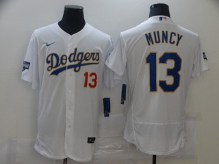 Nike Los Angeles Dodgers #13 Max Muncy 2021 Gold Program Flexbase Jersey White