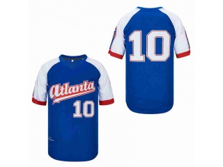 Atlanta Black Crackers #10 Baseball Jersey Blue