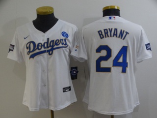 Woman Nike Los Angeles Dodgers #24 Kobe Bryant 2021 Gold Program Jersey White/Gold