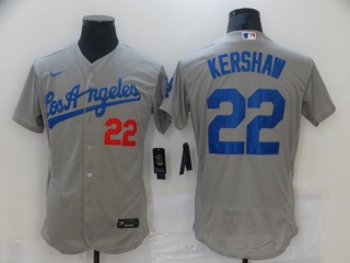 Nike Los Angeles Dodgers #22 Clayton Kershaw Flexbase Jersey Los Angeles Grey