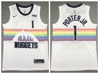 Nike Denver Nuggets #1 Michael Porter JR. City Jersey White