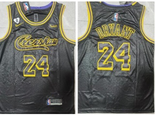 Los Angeles Lakers #24 Kobe Bryant Creshaw City Jersey Black