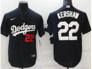 Nike Los Angeles Dodgers #22 Clayton Kershaw Cool Base Jersey Black