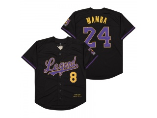 Legend #8/24 Mamba 1978-2020 Mamba Forever Jersey Black with Purple Number