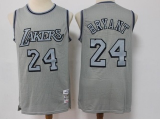 Los Angeles Lakers #24 Kobe Bryant Throwback Jersey Grey