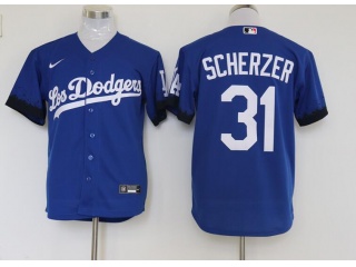 Nike Los Angeles Dodgers #31 Max Scherzer City Cool Base Jersey Blue