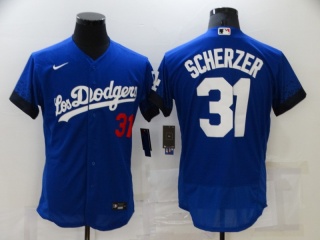 Nike Los Angeles Dodgers #31 Max Scherzer City Flex Base Jersey Blue