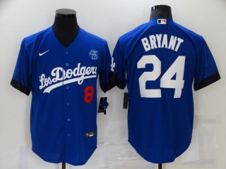 Nike Los Angeles Dodgers #8/24 Kobe Bryant City Cool Base Jersey Blue