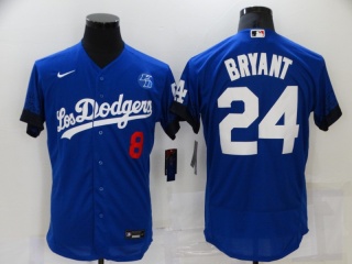 Nike Los Angeles Dodgers #8/24 Kobe Bryant City Flex Base Jersey Blue