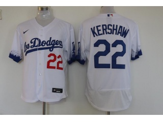 Nike Los Angeles Dodgers #22 Clayton Kershaw City Flexbase Jersey White