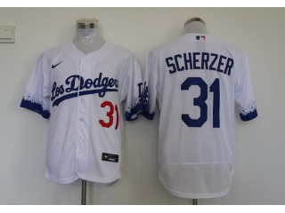 Nike Los Angeles Dodgers #31 Max Scherzer City Flexbase Jersey White