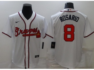 Nike Atlanta Braves #8 Eddie Rosario Cool Base Jersey White