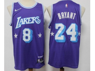 Nike Los Angeles Lakers #8/24 Kobe Bryant 2021-2022 City Jersey Purple