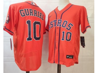 Nike Houston Astros #10 Yuli Gurriel Flexbase Jersey Orange