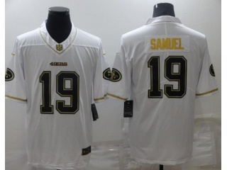 San Francisco 49ers #19 Deebo Samuel Limited Jersey White Golden