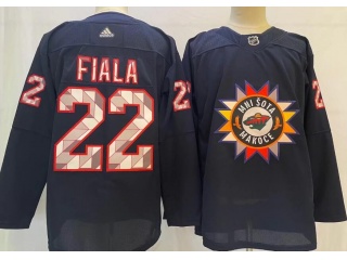 Adidas Minnesota Wild #22 Kevin Fiala Jersey Blue 