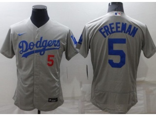 Nike Los Angeles Dodgers #5 Freddie Freeman Flexbase Jersey Grey 