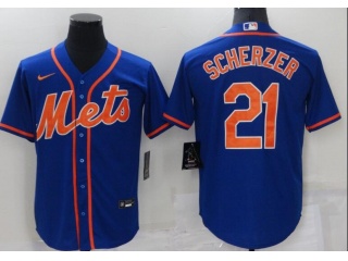 Nike New York Mets #21 Max Scherzer Cool Base Jersey Blue