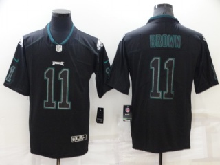 Philadelphia Eagles #11 Aj Brown Lights Out Limited Jersey Black