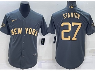 Nike New York Yankees #27 Giancarlo Stanton 2022 All Star Jerseys Grey 