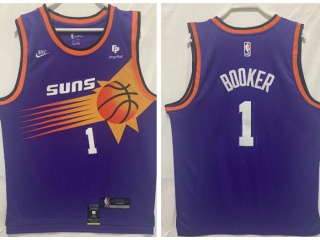 Nike Phoenix Suns #1 Devin Booker Throwback Jersey Purple