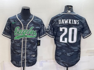 Philadelphia Eagles #20 Brian Dawkins Baseball Jersey Camo