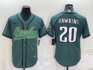 Philadelphia Eagles #20 Brian Dawkins Baseball Jersey Green