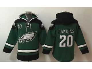 Philadelphia Eagles #20 Brian Dawkins Hoodies Green