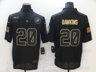 Philadelphia Eagles #20 Brian Dawkins Salute To Service Jersey Black  