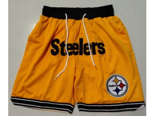 Pittsburgh Steelers Just Don Shorts Yellow 