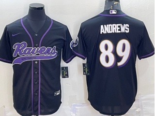 Baltimore Ravens #89 Mark Andrews Baseball Jersey Black 