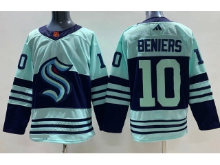 Seattle Kraken #10 Matty Beniers 2023 Reverse Jersey Blue 