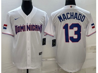 República Dominicana #13 Manny Machado Jersey White 