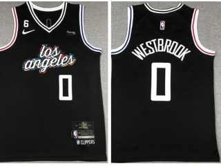 Nike Los Angeles Clippers #0 Westbrook 2022-2023 City Jerseys Black 