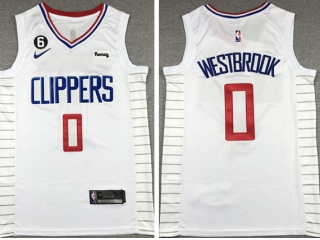 Nike Los Angeles Clippers #0 Russell Westbrook Jersey White 