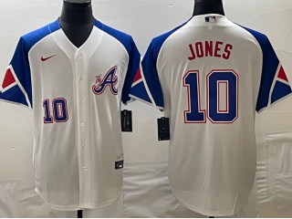 Atlanta Braves #10 Chipper Jones City Cool Base Jersey White 