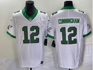 Philadelphia Eagles #12 Randall Cunningham Throwback Limited Jersey White