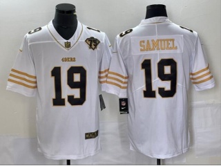 San Francisco 49ers #19 Deebo Samuel Limited Jersey White Golden