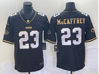 San Francisco 49ers #23 Christian Mccaffrey Limited Jersey Black Golden