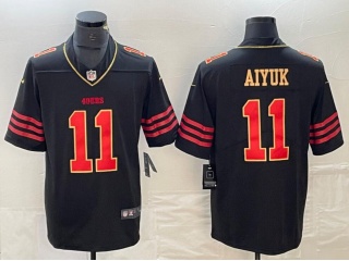 San Francisco 49ers #11 Brandon Aiyuk Limited Jersey Black Golden