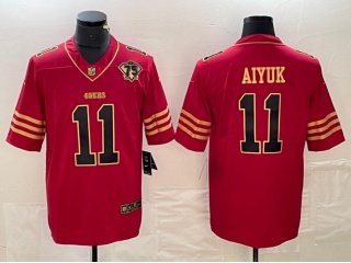 San Francisco 49ers #11 Brandon Aiyuk Limited Jersey Red Golden