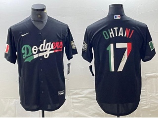 Los Angeles Dodgers #17 Shohei Ohtani Mexico Jersey Black