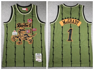 Toronto Raptors #1 Tracy McGrady Salute to Service Throwback Jersey Green