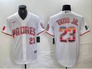 San Diego Padres #23 Fernando Tatis Jr. 2024 Mexico Cool Base Jersey White