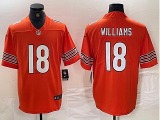 Chicago Bears #18 Caleb Williams Vapor Limited Jersey Orange