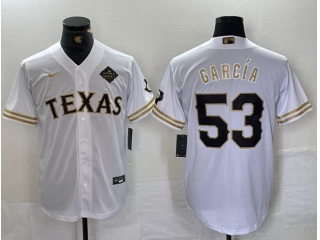 Texas Rangers #53 Adolis García Cool Base Jersey White Golden